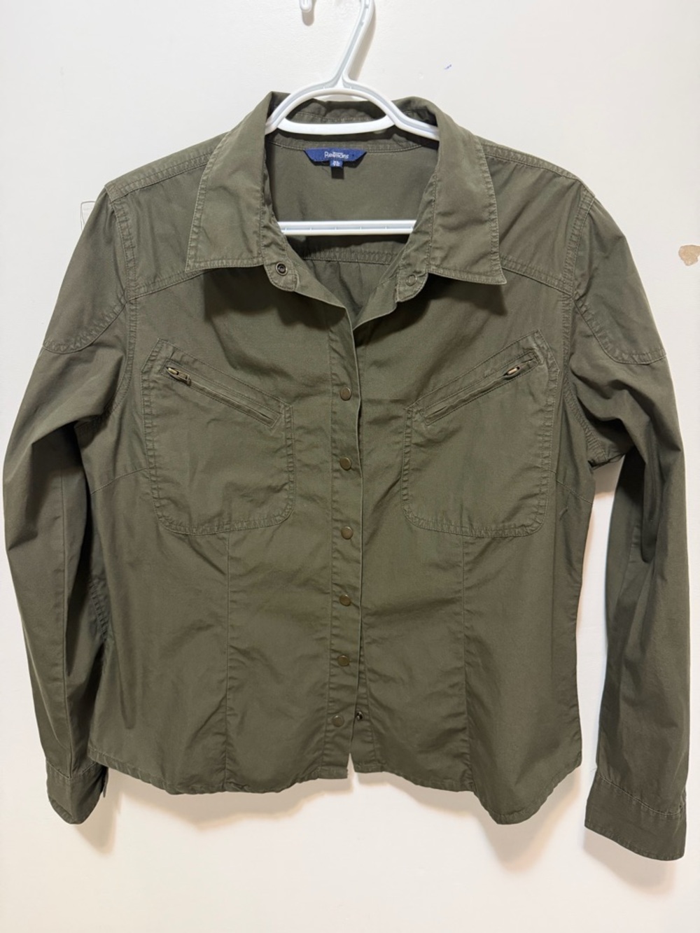 Reitmans Olive Utility Jacket with Front Zips